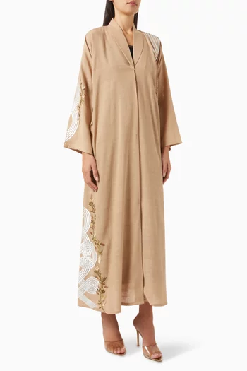 Thread-embroidered Abaya