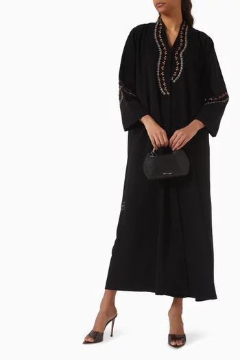 Thread Embroidered Abaya
