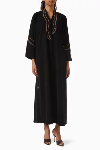 Thread Embroidered Abaya