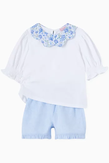 Analia Floral-print Top in Cotton