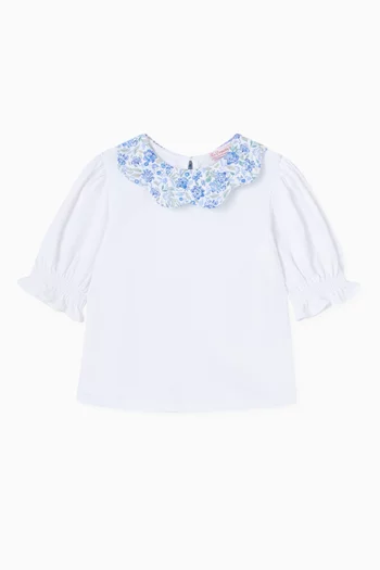 Analia Floral-print Top in Cotton