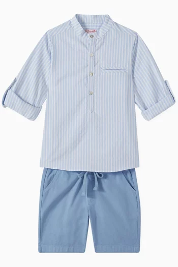 Exclusive Mateo Striped Shirt in Cotton