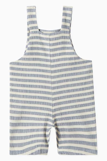 Dann Striped Overalls in Organic Cotton-viscose