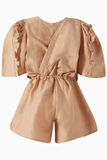 Femmie Ruffled Playsuit in Hemp