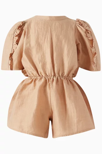 Femmie Ruffled Playsuit in Hemp