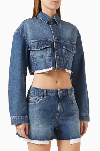 Cropped Jacket in Denim