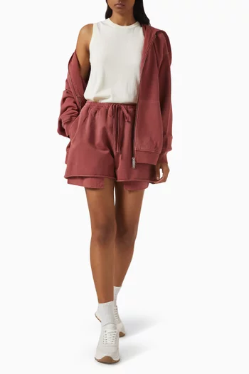 Garment-dyed Shorts in French Terry
