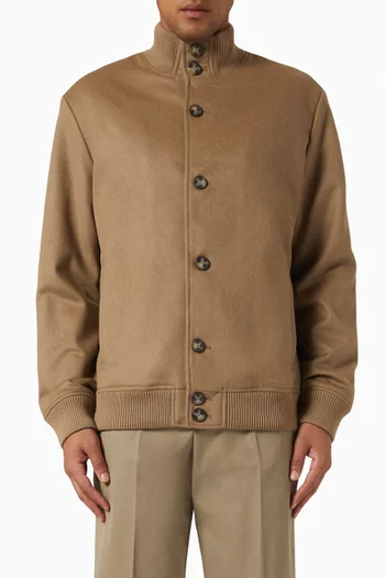 Bomber Jacket in Wool-blend