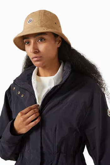 Logo Bucket Hat in Cotton Blend