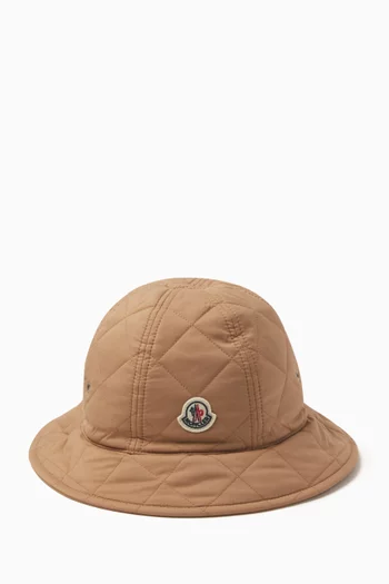Logo Bucket Hat in Cotton Blend