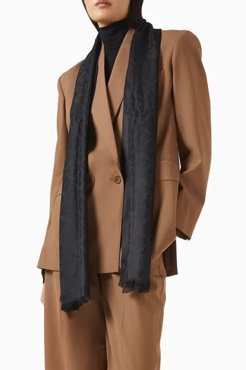 Spade Yarndye Scarf in Wool-silk