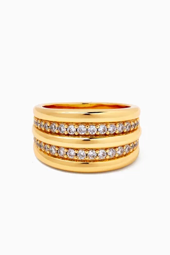 The Positano Ring in Gold-plated Brass