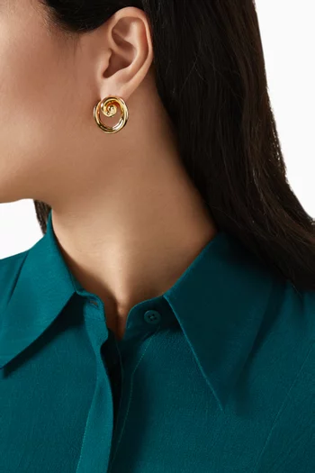The Seashell Coil Stud Earrings