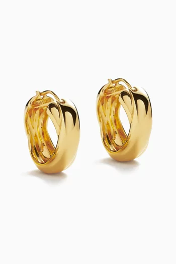 x Lucy Williams Chunky Entwine Hoop Earrings in 18kt Gold-plated Brass