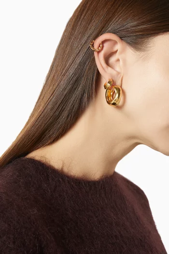 x Lucy Williams Ridge Hoop Earrings in 18kt Gold Vermeil