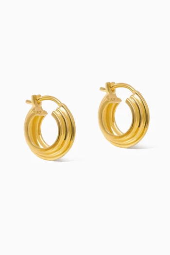x Lucy Williams Ridge Hoop Earrings in 18kt Gold Vermeil