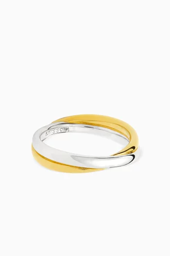 Entwine Ring in 18kt Gold Vermeil & Rhodium