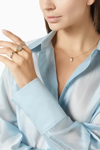 x Lucy Williams Square Signet Ring in 18kt Gold Vermeil