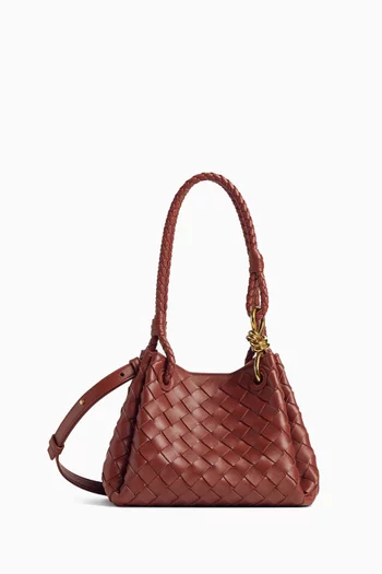 Small Parachute Bag in Intrecciato Leather