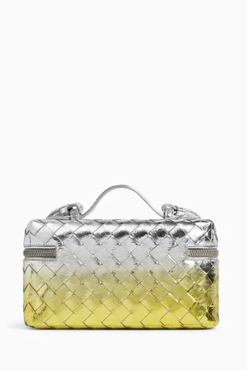 Bang Bang Vanity Case Bag in Laminated Intrecciato Leather