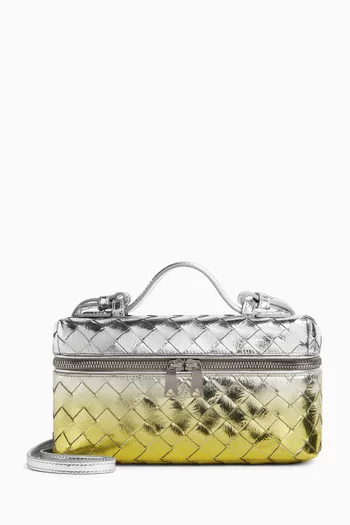 Bang Bang Vanity Case Bag in Laminated Intrecciato Leather