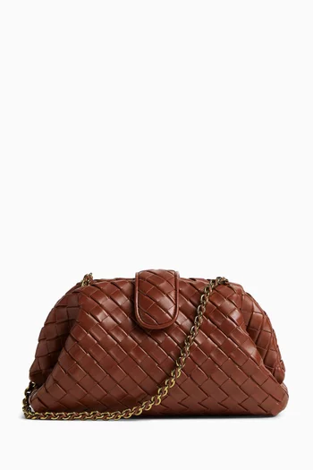 Lauren 1980 Clutch in Intrecciato Leather