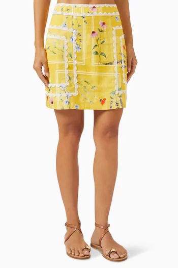Aria Floral-print Mini Skirt