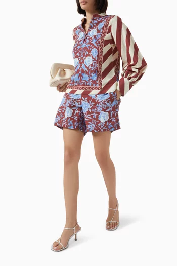 Floral-print Summer Shorts