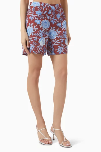 Floral-print Summer Shorts