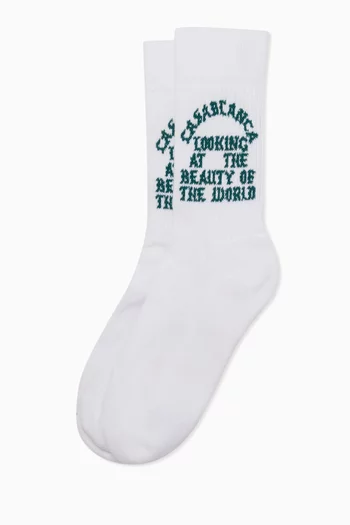 Logo Socks in Cotton-blend