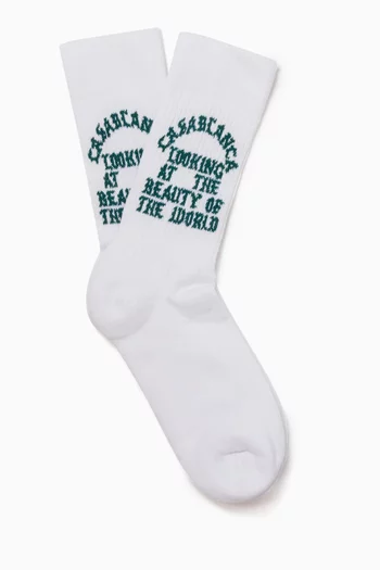 Logo Socks in Cotton-blend