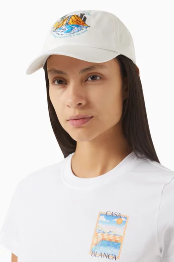 Oasis Baseball Cap in Cotton-canvas