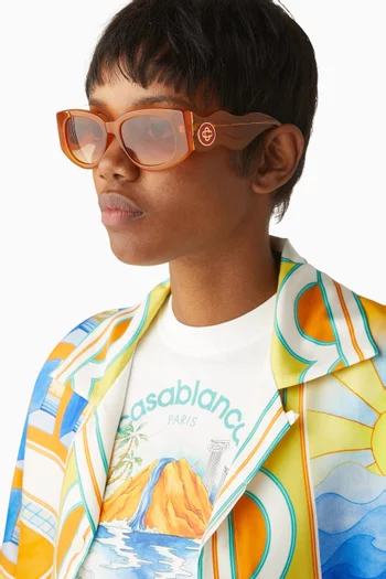 Memphis Oval Sunglasses in Acetate