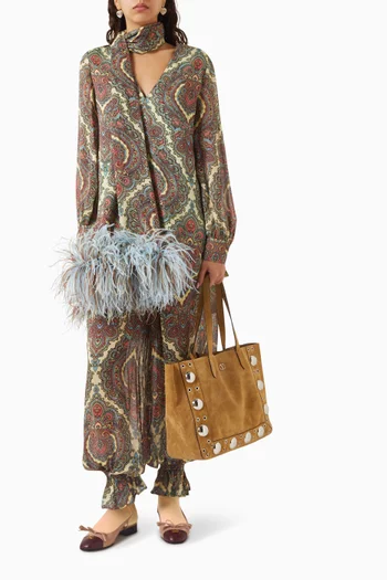 Voyage Imaginaire-print Top in Georgette