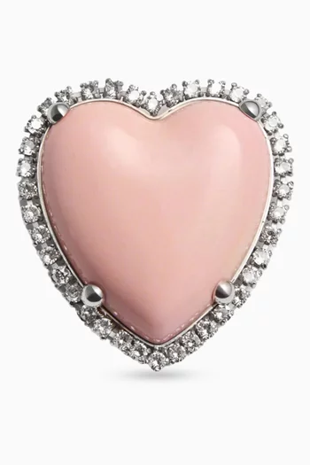 Coeur Hyperbole Swarovski® Crystal Brooch in Metal & Resin