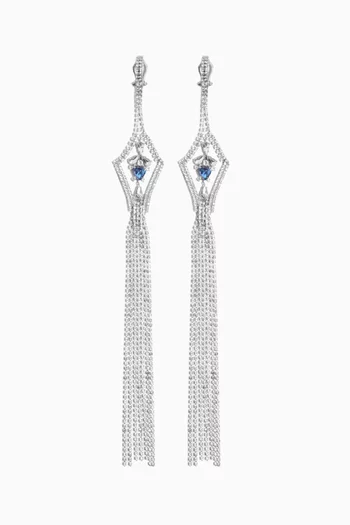Rêve Radieux Crystal Clip Earrings in Metal