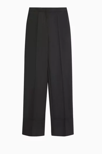 Straight-leg Pants in Virgin Wool