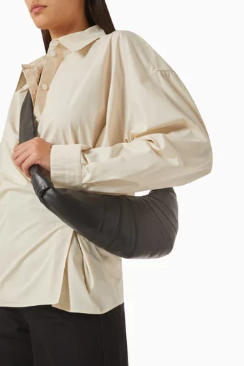 حقيبة كروس كرواسون صغيرة جلد