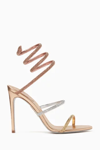 Trigold Cleo 105 Sandals in Metallic Leather