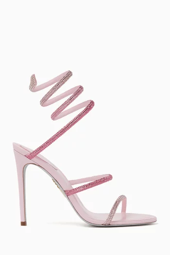 Cleo 105 Crystal-embellished Sandals in Leather