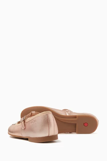 Daisy Dory Flo Ballerinas in Metallic Leather