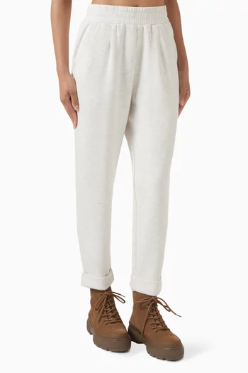 بنطال بقصة بتصميم ملفوف وحواف مطوية بطول 25‏ بوصة قماش دابل سوفت