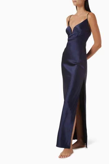 Cigale Maxi Dress in Silk Satin