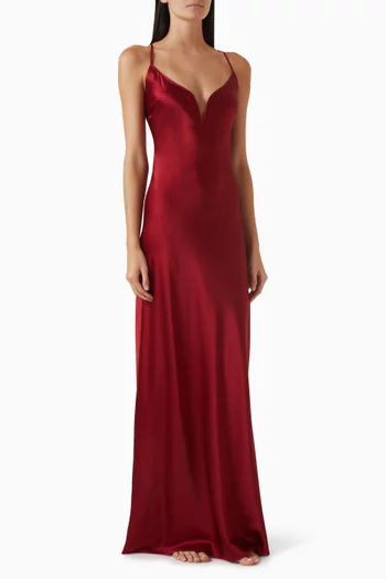 Caspian Maxi Dress in Silk