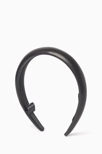 Logo Headband in Leather