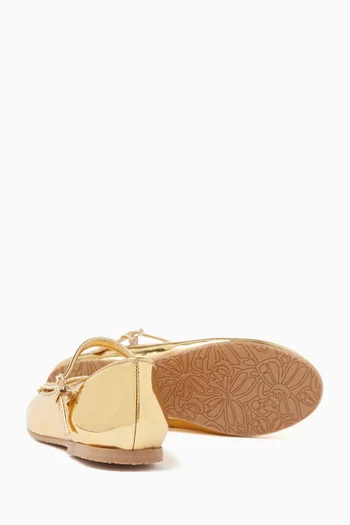 Butterfly Embroidery Ballerina Flats