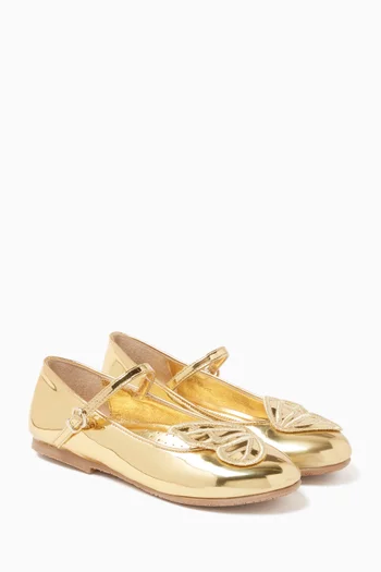 Butterfly Embroidery Ballerina Flats