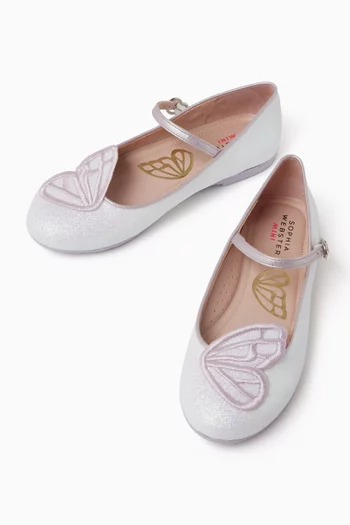 Butterfly Embroidery Ballerina Flats