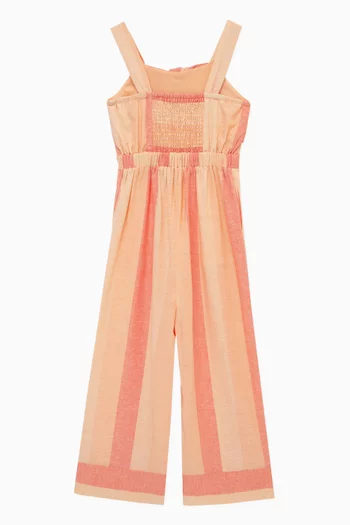 Wide-leg Jumpsuit in Linen-blend