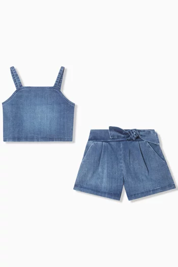 Tank Top & Shorts Set in Denim